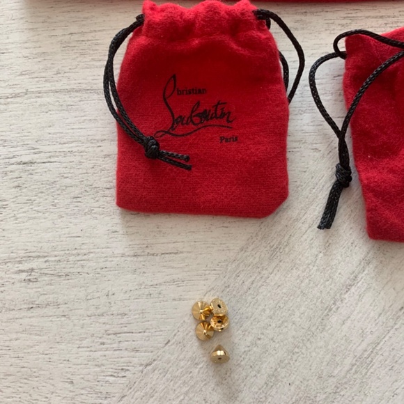 NWOB Christian Louboutin Gold Studded Slide Heels sz 39 - Picture 6 of 7